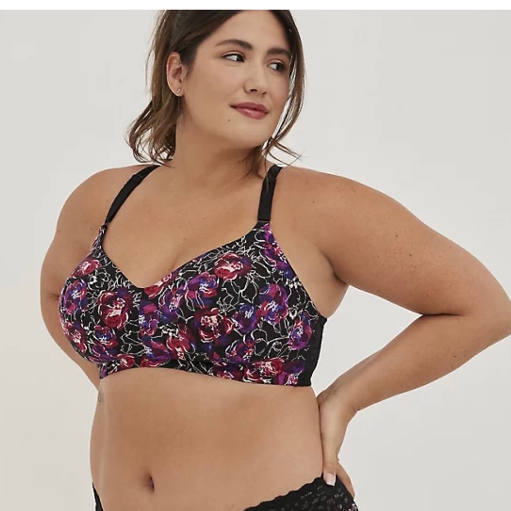 WIRE-FREE LIGHTLY LINED PRINT RACERBACK BRA
